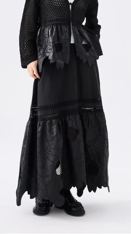 Faux Leather Patch Skirt online