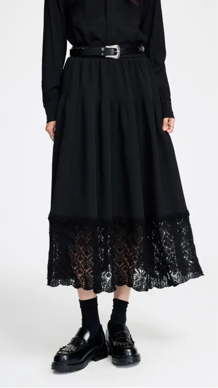 Knit Skirt With Mohair Hem online