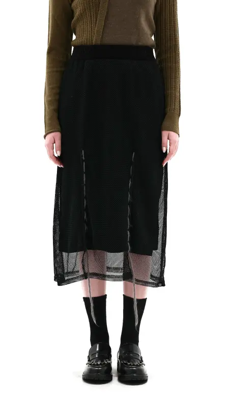 Mesh Covered Knit Skirt online