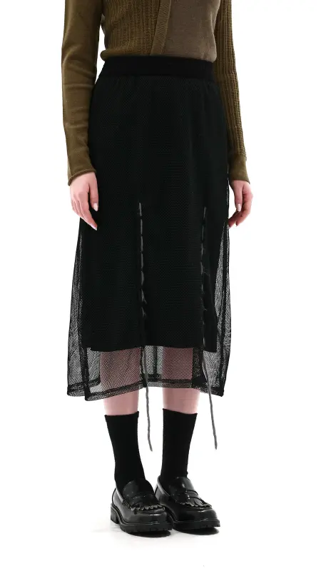Mesh Covered Knit Skirt online