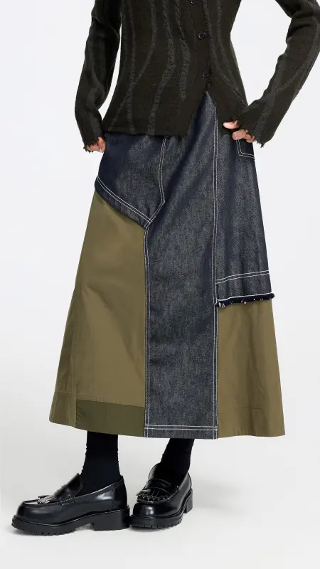 Rebuild Denim Army A-line Skirt online