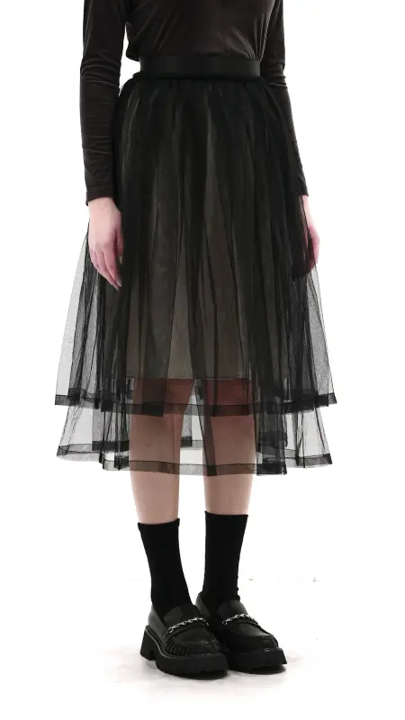 Tullle Skirt With Contrast Lining online